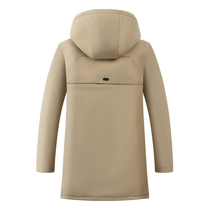 Herren Winterjacke Isoliert Warm Reißverschluss Taschen Modern