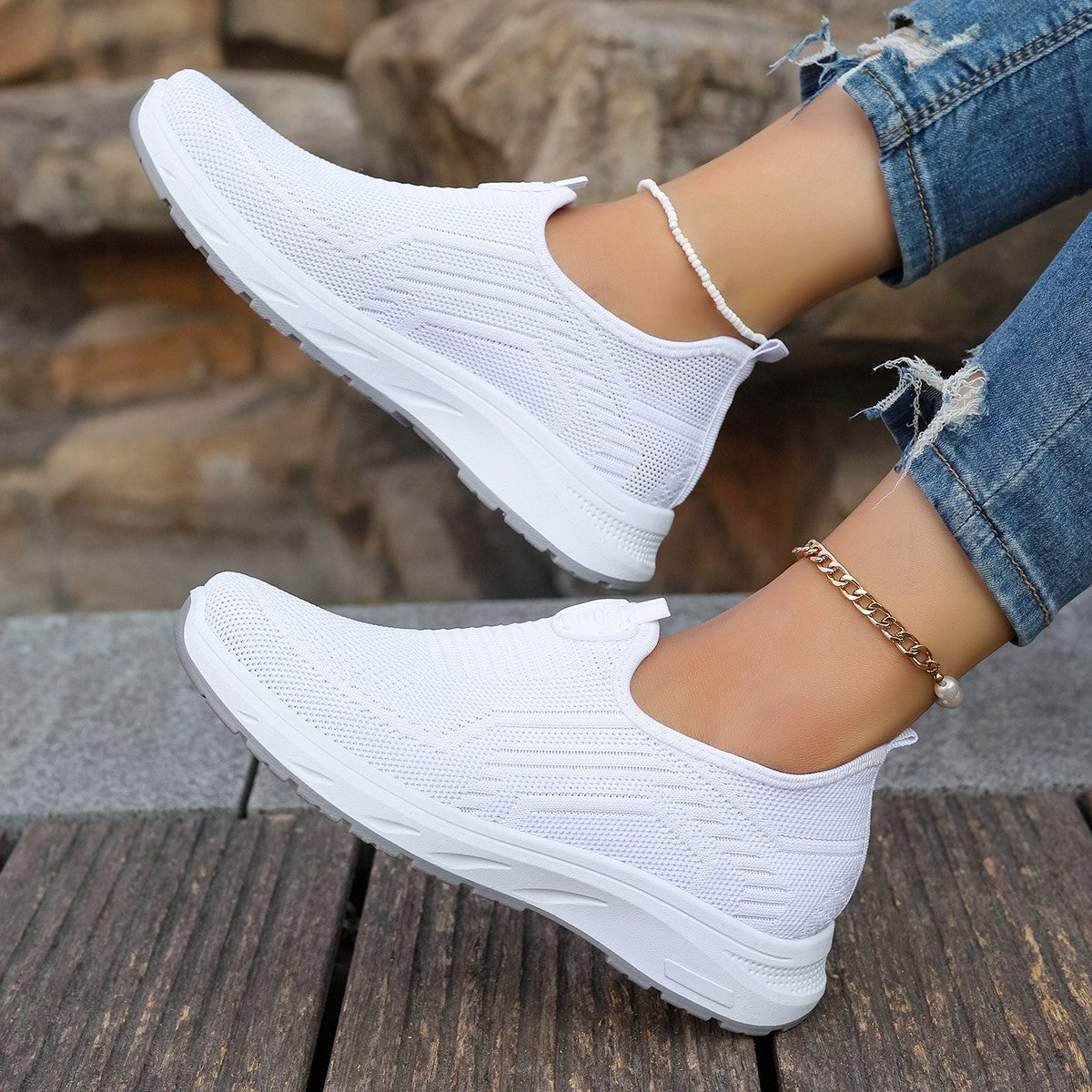 Damen Sneaker Atmungsaktiv Flexibler Komfortschuh - BerlinGlamour