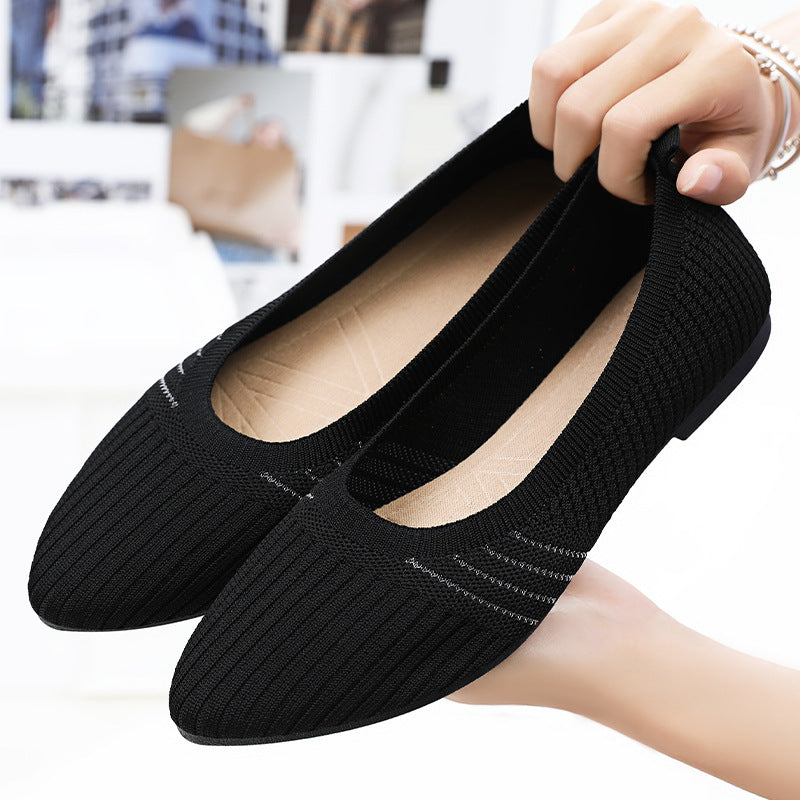 Damen Ballerinas Atmungsaktiv Flexibel Rutschfest Bequem