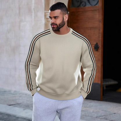 Herren Sweatshirt Sportlich mit Streifen Modern - BerlinGlamour