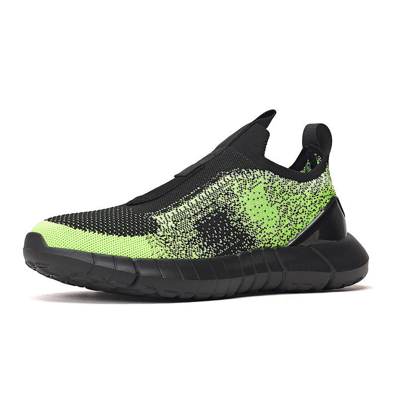 Damen Sneaker Sportlich Atmungsaktiv Slip-On Schwarz