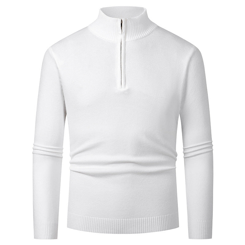 Herren Pullover Modern Mit Stehkragen Reißverschluss