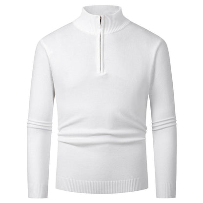 Herren Pullover Modern Mit Stehkragen Reißverschluss