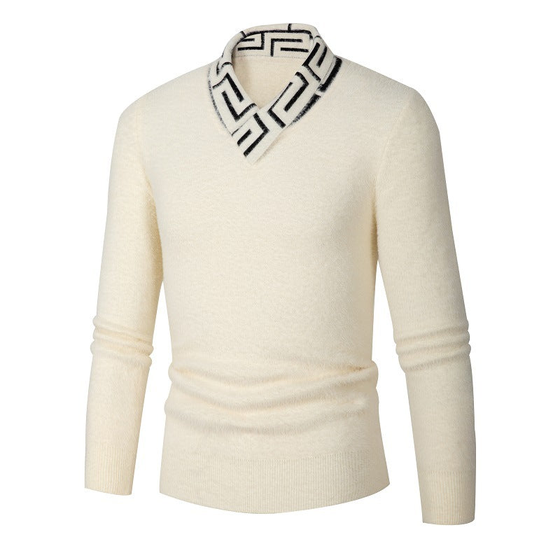 Herren Pullover Modern Stehkragen Strukturiert Trendig - BerlinGlamour