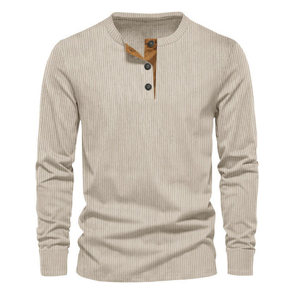 Herren Langarmshirt Elegantes Struktur-Muster Modern