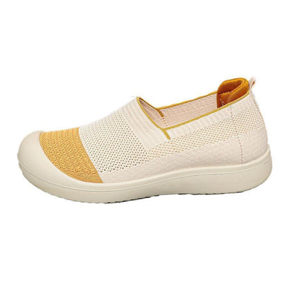 Damen Sneaker Slip-On Schuhe atmungsaktiv bequem