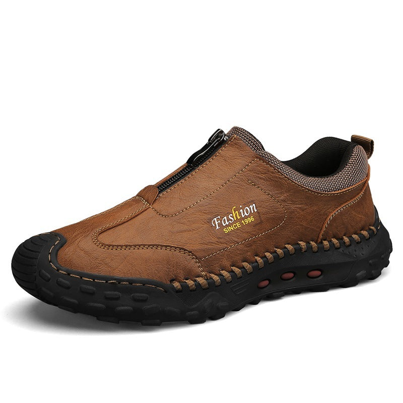 Damen Freizeitschuhe Bequem Slip-On mit Reißverschluss Modisch