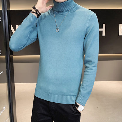 Herren Pullover Weich Strickware Hochkragen Modern