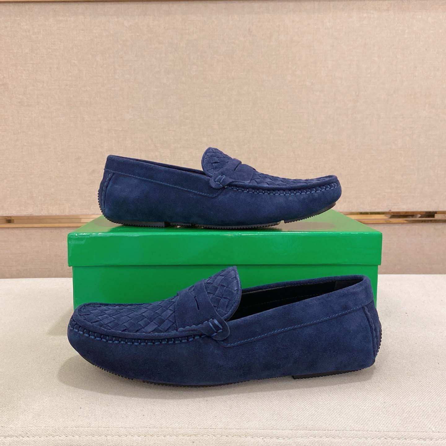 Damen Mokassin Geflochtene Schuhe Bequem Sommer