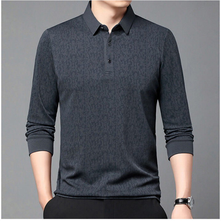 Herren Poloshirt Elegantes Strukturdesign Modern