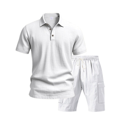 Herren Sportset atmungsaktiv Komfortschnitt Polo Shorts