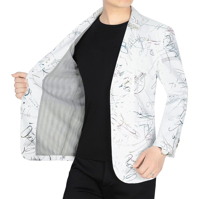 Herren Blazerjacke Modern Abstrakt Designer Look - BerlinGlamour