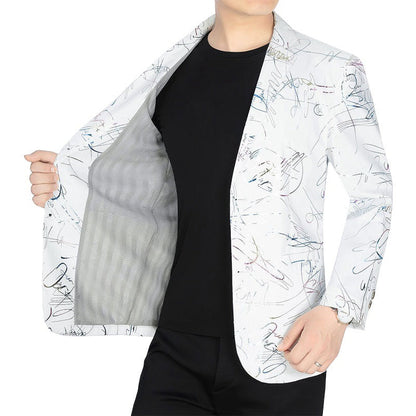 Herren Blazerjacke Modern Abstrakt Designer Look - BerlinGlamour