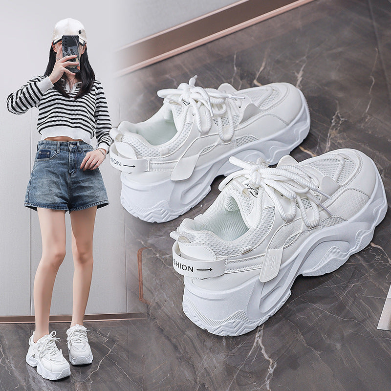 Damen Sneaker Atmungsaktiv Netzoberfläche Komfort Sohle - BerlinGlamour