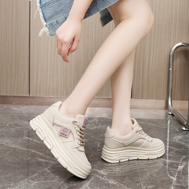 Damen Plateau Sneaker Hohe gepolsterte Sohle Komfort Schuhe