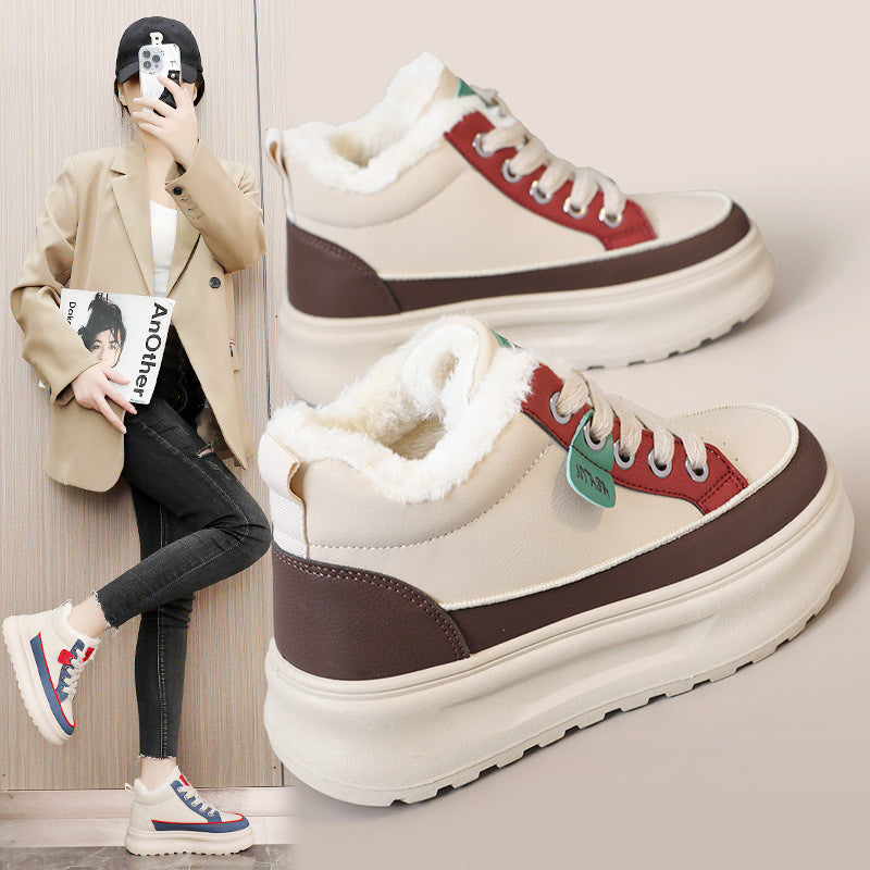 Damen Sneaker Warm Bequem Flauschig Innenfutter - BerlinGlamour