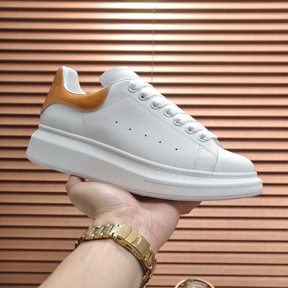 Damen Sneaker Sportlich Lederspitze Weich gepolstert