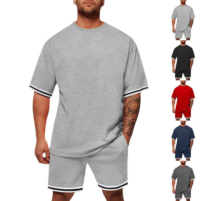 Herren Sportset Kurzarm mit Kontrastdetails Modern - BerlinGlamour