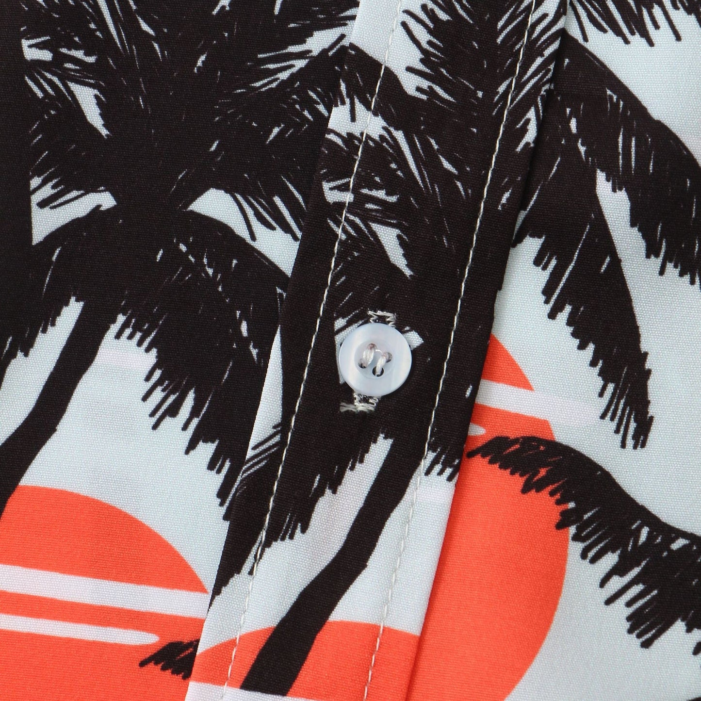 Herren Kurzarmhemd Flamingo Print Leicht Sommer