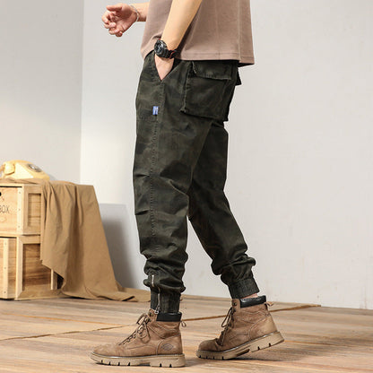 Herren Cargohose Camouflage Elastisch Mit Vielen Taschen