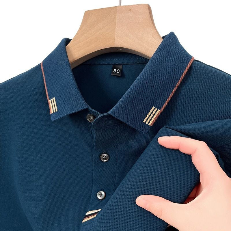Herren Poloshirt Elegantes Piqué-Shirt Mit Kontrastdetails