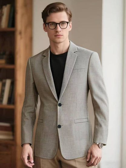 Herren Blazer Elegant Strukturiert Slim Fit
