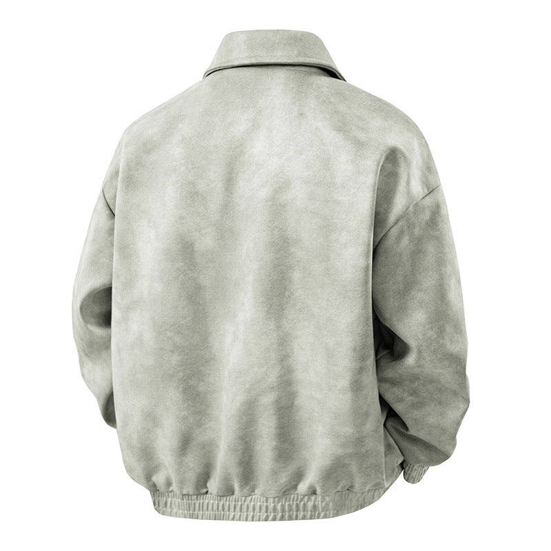 Lederjacke Herren Wildleder Lässig Elegant