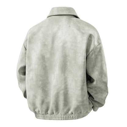 Lederjacke Herren Wildleder Lässig Elegant