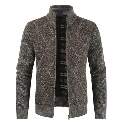 Herren Strickjacke Grafik Muster Modern Berlin Style - BerlinGlamour