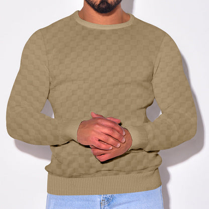 Herren Pullover Strukturstoff Modern Elegant
