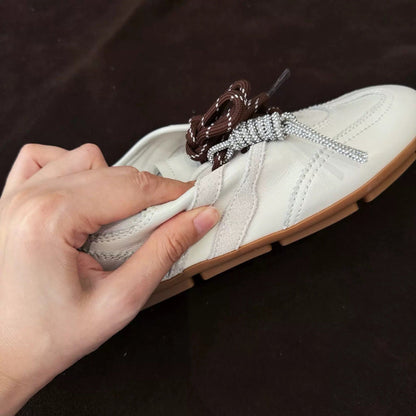 Damen Sport Schuhe Leder Freizeit Schuhe Schnürsenkel