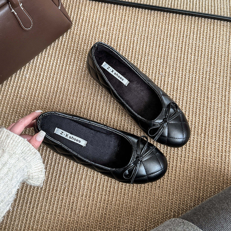 Damen Ballerinas Elegante RiemenSchuhe Mit Steppoptik