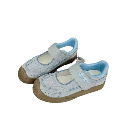 Damen Sneaker Bequem Klettverschluss Atmungsaktiv Mesh