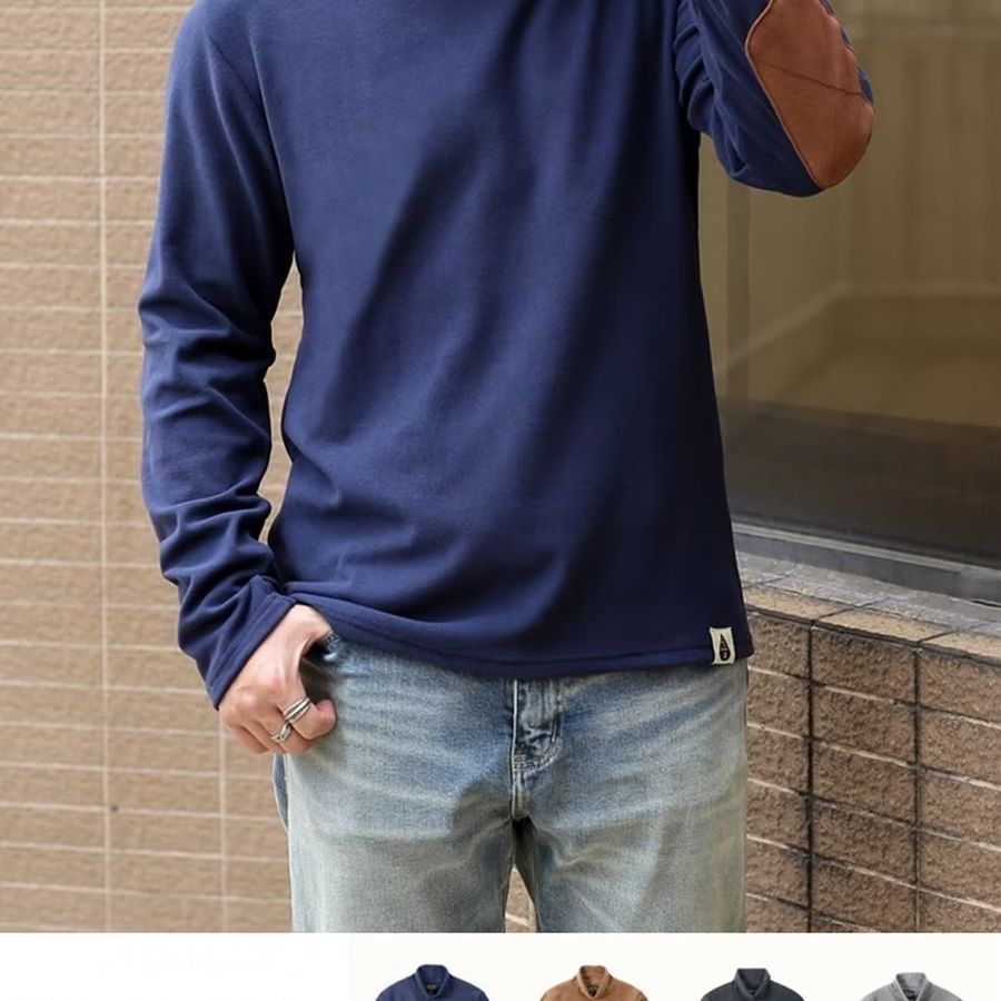 Herren Pullover Weich Hochkragen Modern