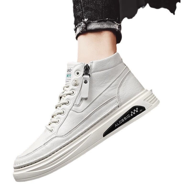 Herren Sneaker High-Top Sportlich mit Reißverschluss und Laufsohle