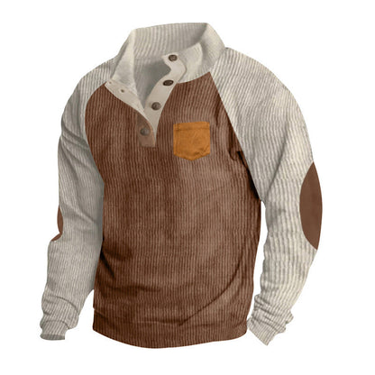 Herren Pullover Langarm Gemütlich Modern mit Kontrastdetails