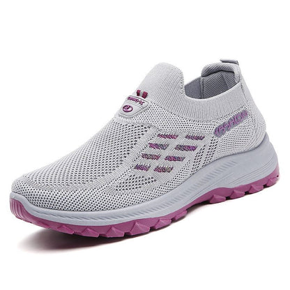 Damen Sneaker Sportlich Leicht Mesh Obermaterial
