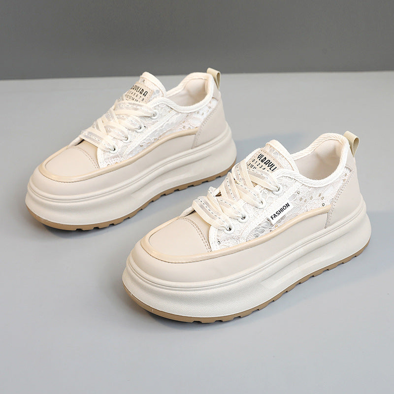 Damen Sneaker Plateau Schuhe Bequem Atmungsaktiv
