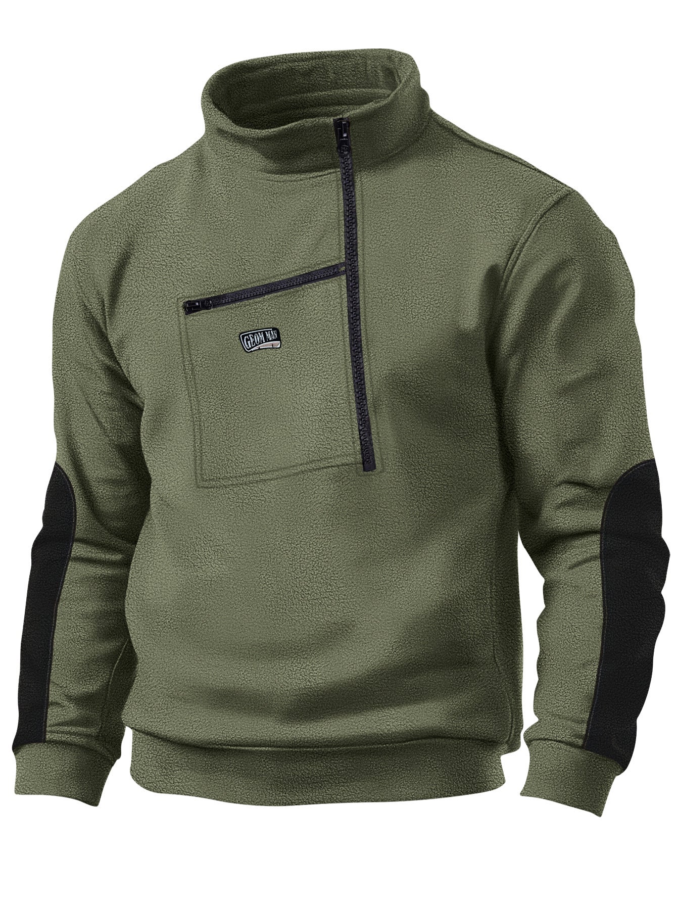 Herren Fleece-Pullover Kuschelig Warm Reißverschluss