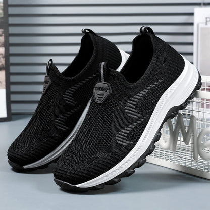Damen Sportschuhe Bequem Atmungsaktiv Mesh Slip-On Sneaker
