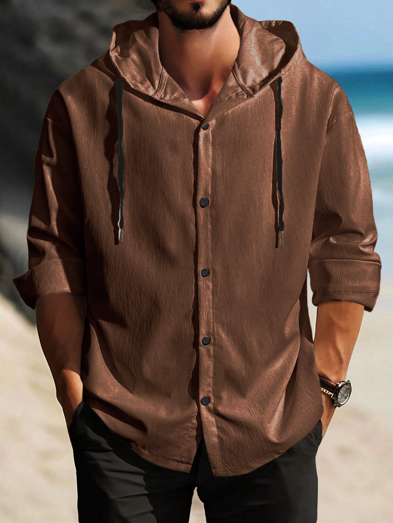 Herren Sportjacke mit Kapuze Modern Trendig