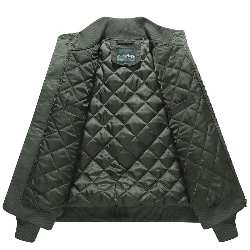 Herren Bomberjacke Isoliert Warm mit Taschen Modern