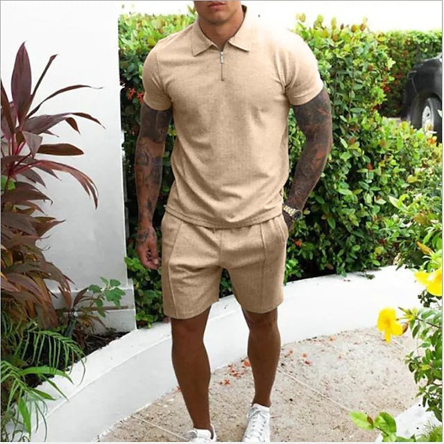 Herren Polo Set Modern Schnitt Funktionskragen