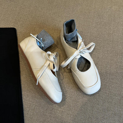 Damen Ballerinas Bequem Atmungsaktiv mit Riemchen