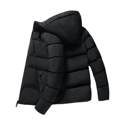 Herren Steppjacke Isoliert mit Kapuze Warm - BerlinGlamour