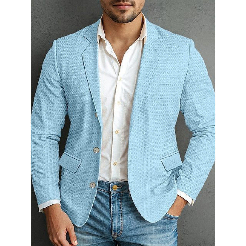Herren Blazer Elegant Strukturiert Mit Taschen - BerlinGlamour