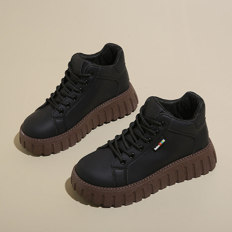 Damen Sneaker High-Top wasserdicht mit dicker Sohle
