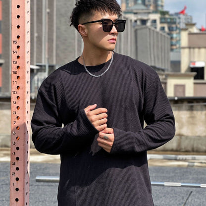 Herren Sweatshirt Lässig Strukturiert Mit Taschen