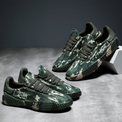 Damen Sneaker Sportlich Camouflage Laufschuhe Rutschfest