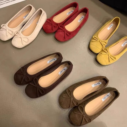 Damen Ballerinas Schimmernde Glanz Oberfläche Verspieltes Design
